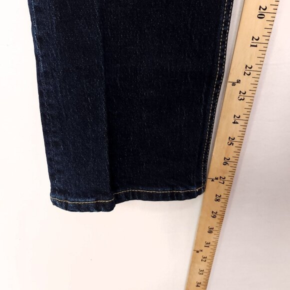 Zara Womens Jeans Straight Leg Size 6 Dark Wash Denim Pants High Rise - Picture 10 of 12